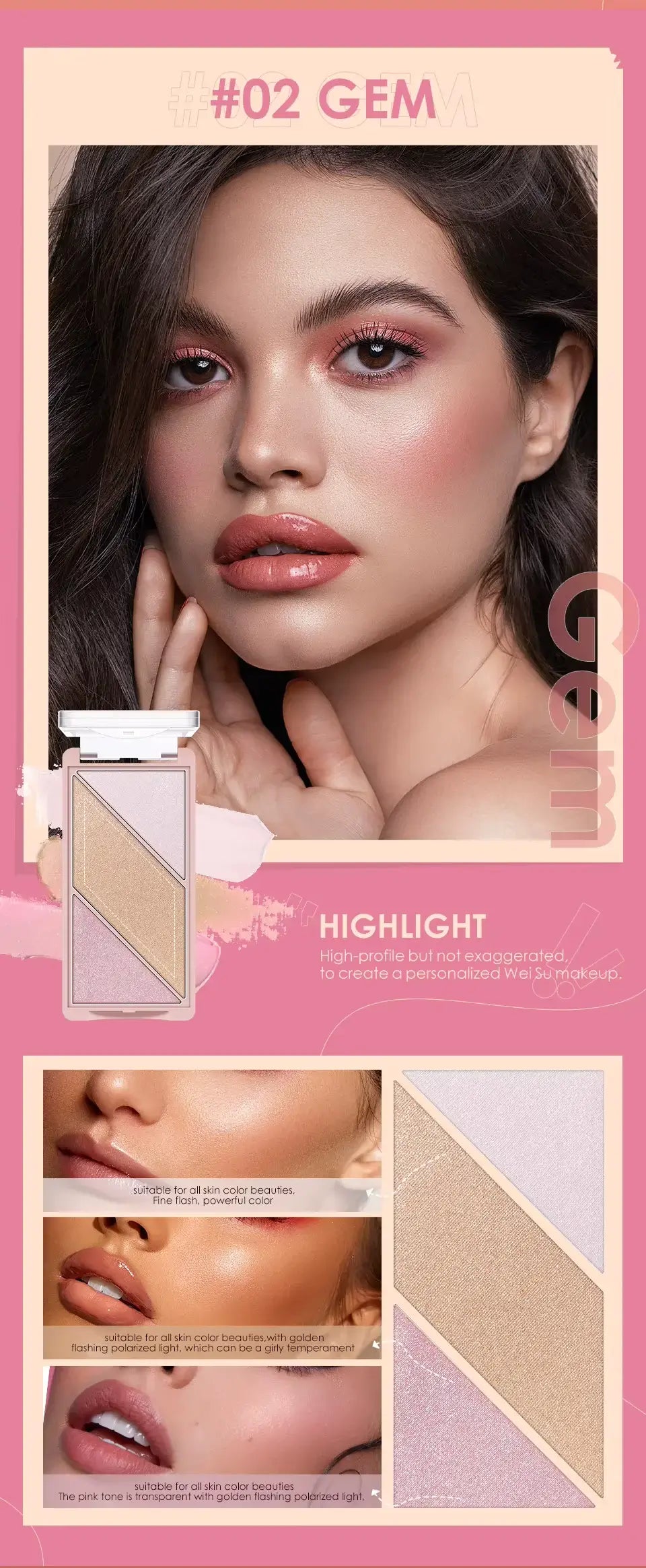 OTO COSMETICS 3 IN 1 SWEETHEART GIRL MULTIFUNCTIONAL COLOR DISK - ( Upto 90% Off )