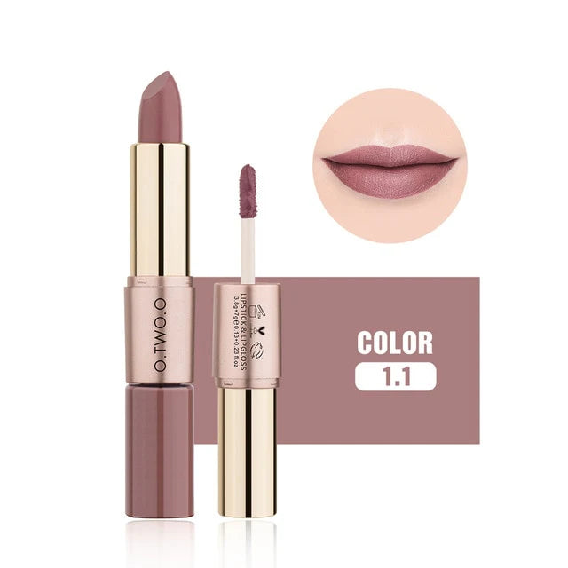 OTO COSMETICS ROSE GOLD 2 IN 1 LIPSTICK AND LIPGLOSS - ( Upto 90% Off )
