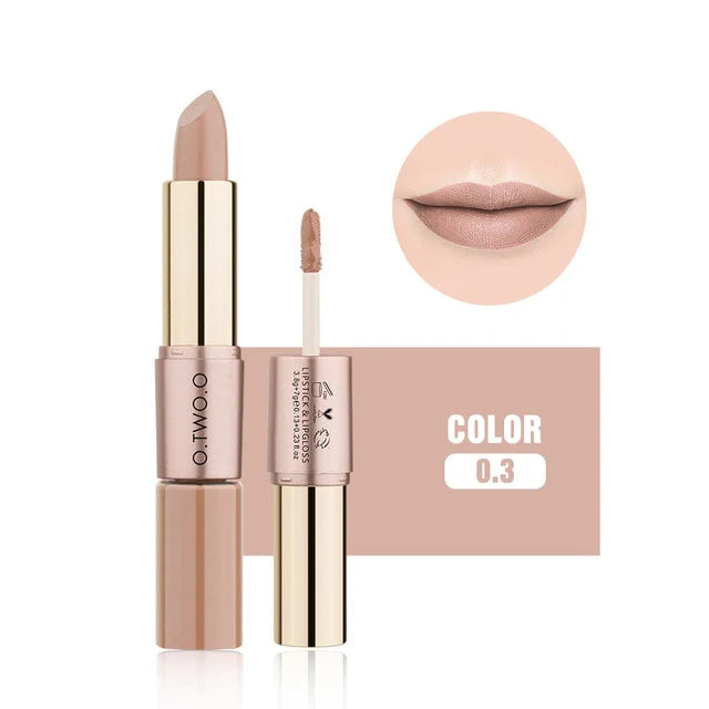 OTO COSMETICS ROSE GOLD 2 IN 1 LIPSTICK AND LIPGLOSS - ( Upto 90% Off )
