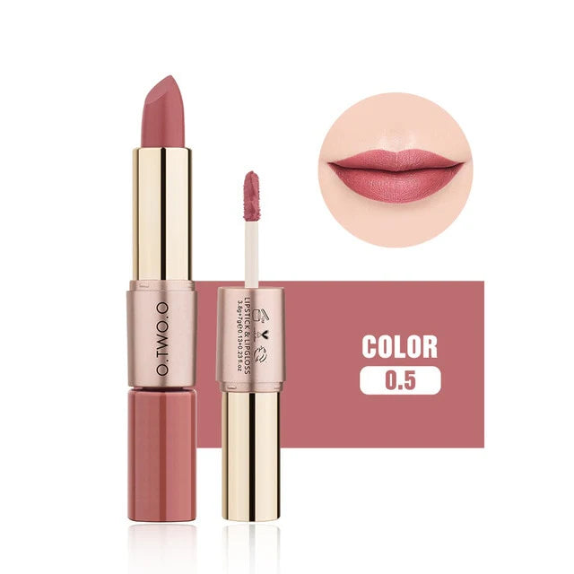 OTO COSMETICS ROSE GOLD 2 IN 1 LIPSTICK AND LIPGLOSS - ( Upto 90% Off )