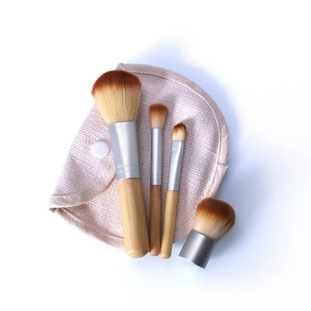 OTO COSMETICS 4 PIECES BAMBOO BRUSH SET - ( Upto 90% Off )