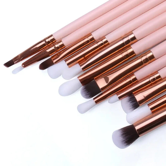 OTO COSMETICS 12PCS EYE MAKEUP BRUSHES SET (PINK) - ( Upto 90% Off )