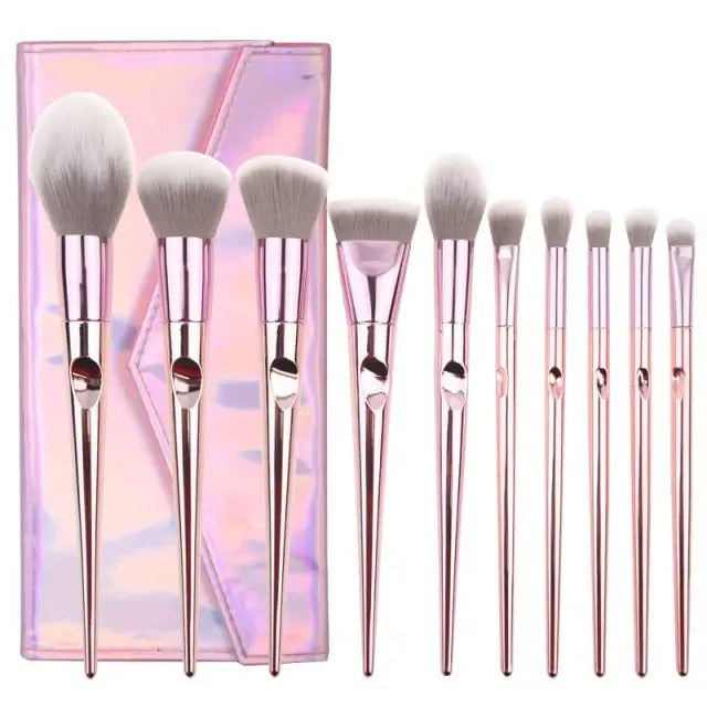 OTO COSMETICS 10 PCS CHROME BRUSHES SET - ( Upto 90% Off )